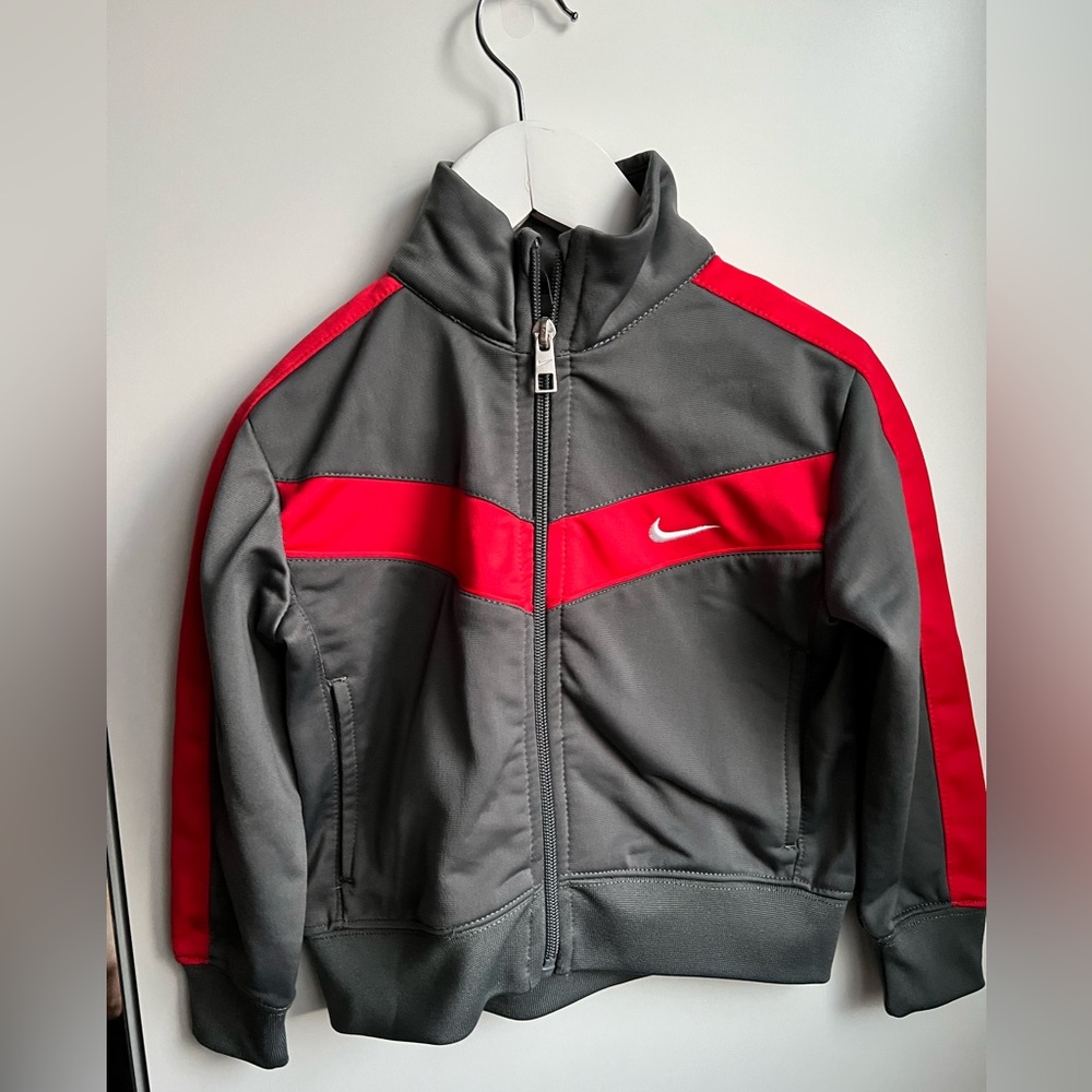 NIKE gray and red kids track-jacket 2T